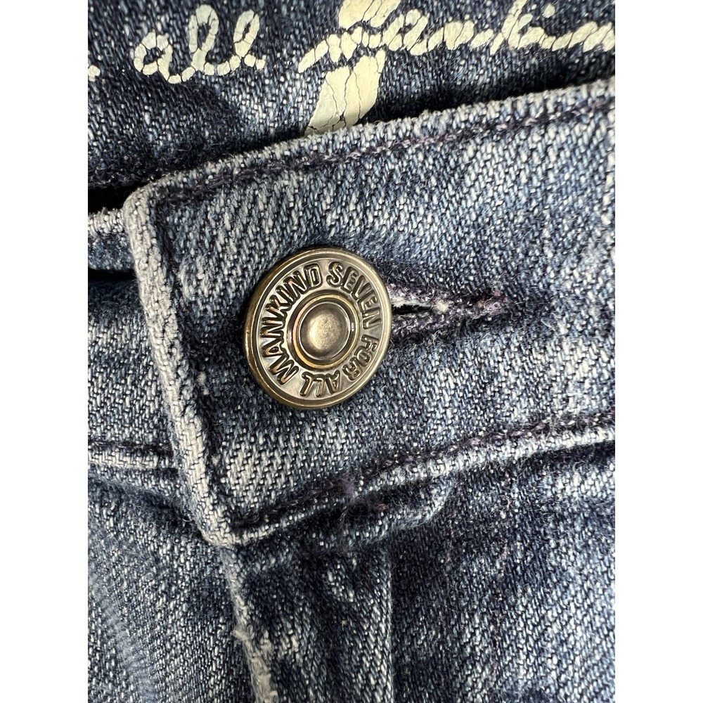 7 For All Mankind Flare Jeans Women's Size 30 Blue Medium Wash 5 Pocket - Picture 5 of 8
